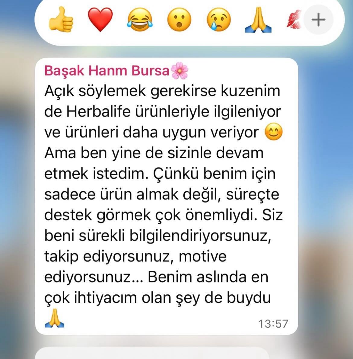 Süreçte gördüğü destek için devam ettiğini anlatan mesaj